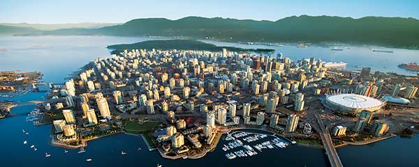 Vancouver aerial view, British Columbia, Kanada